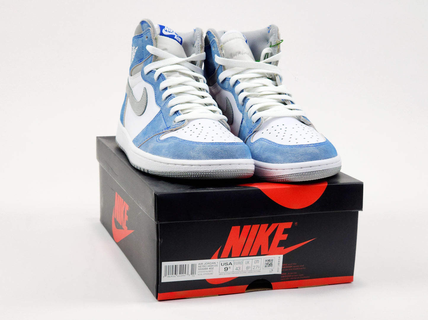 2021 AIR JORDAN 1 RETRO HIGH HYPER ROYAL SMOKE GREY