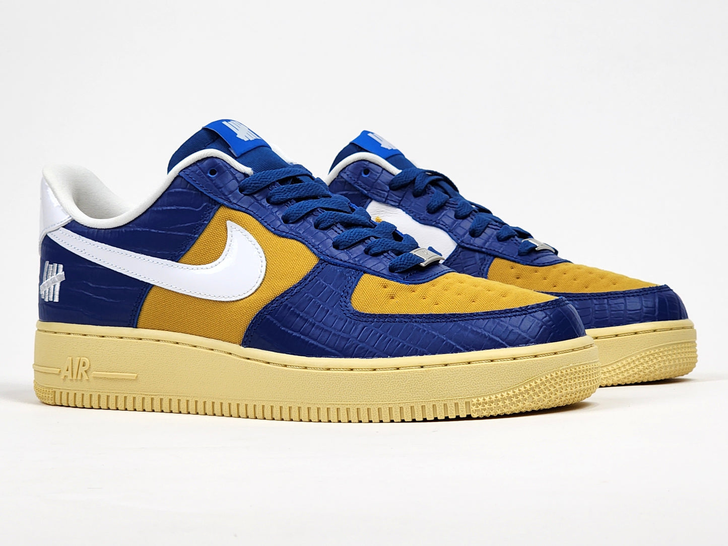 2021 NIKE AIR FORCE 1 LOW SP UNDEFEATED 5 ON IT BLUE YELLOW CROC