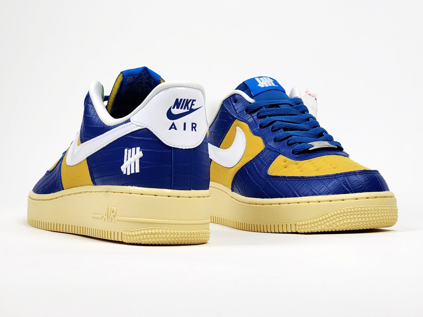 2021 NIKE AIR FORCE 1 LOW SP UNDEFEATED 5 ON IT BLUE YELLOW CROC