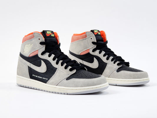 2019 AIR JORDAN 1 RETRO HIGH  NEUTRAL GREY HYPER CRIMSON