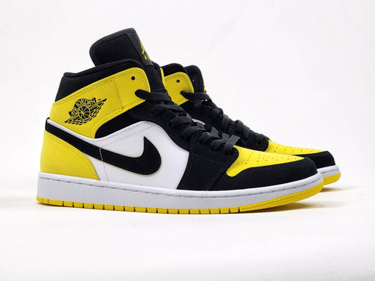 2019 AIR JORDAN 1 MID YELLOW TOE BLACK