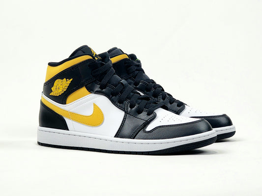 2021 AIR JORDAN 1 MID WHITE POLLEN BLACK