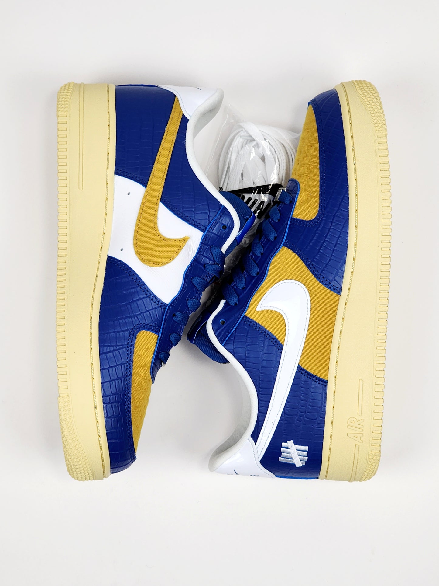 2021 NIKE AIR FORCE 1 LOW SP UNDEFEATED 5 ON IT BLUE YELLOW CROC