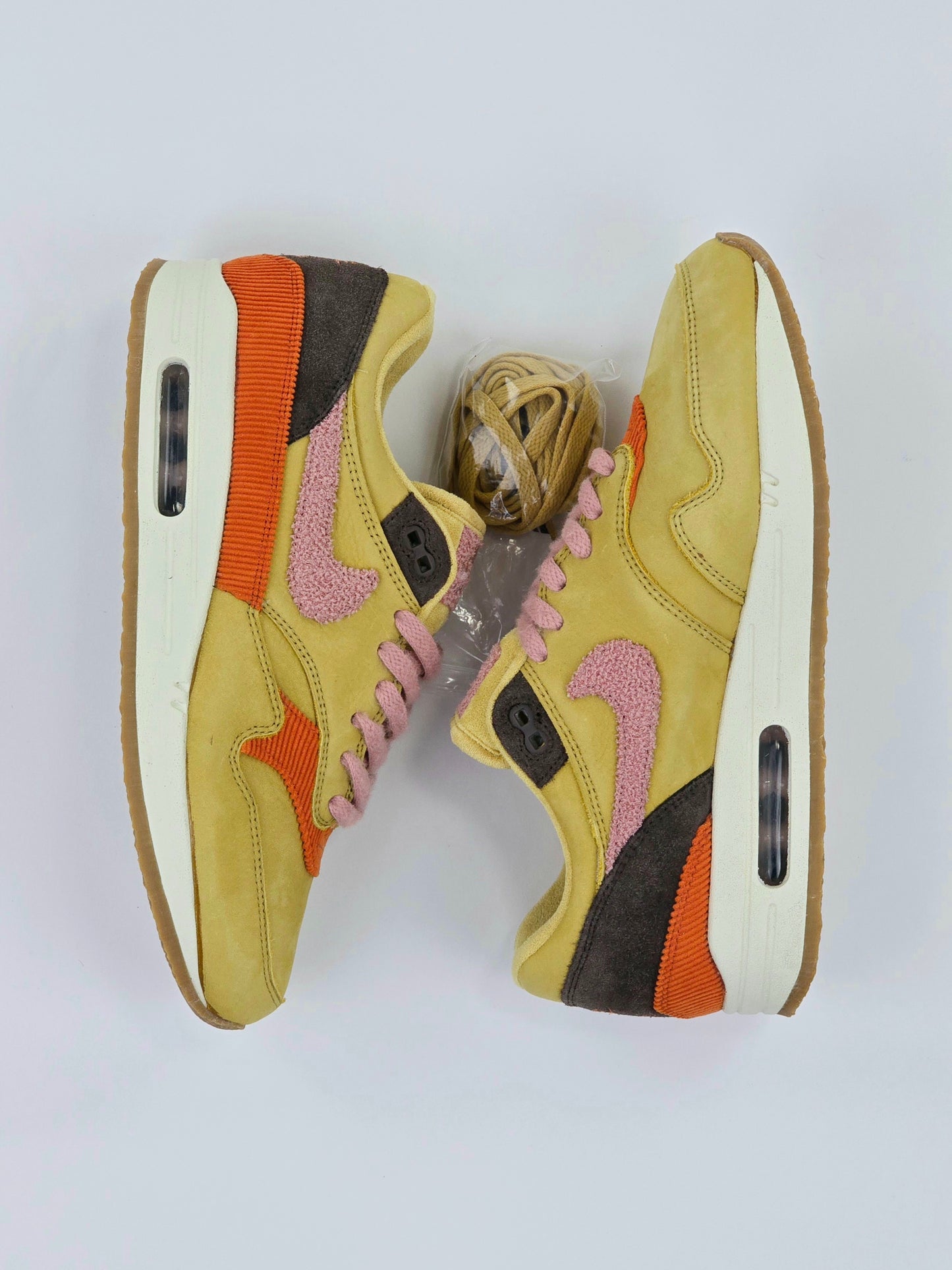 2018 NIKE AIR MAX 1 CREPE WHEAT GOLD RUST PINK