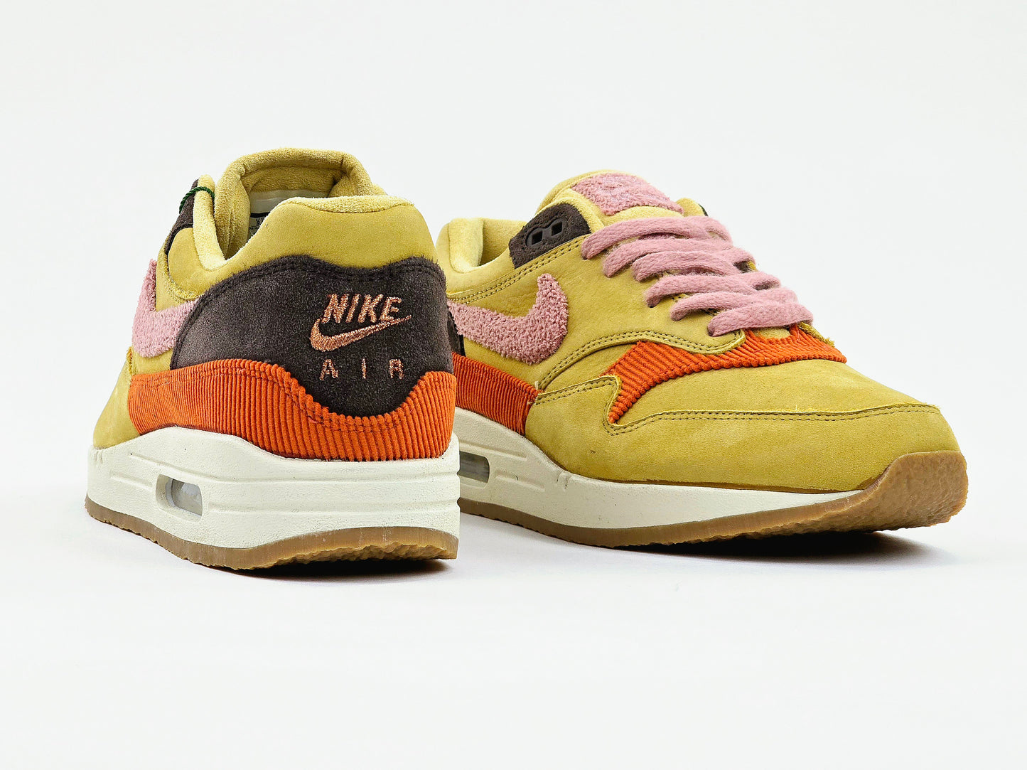 2018 NIKE AIR MAX 1 CREPE WHEAT GOLD RUST PINK
